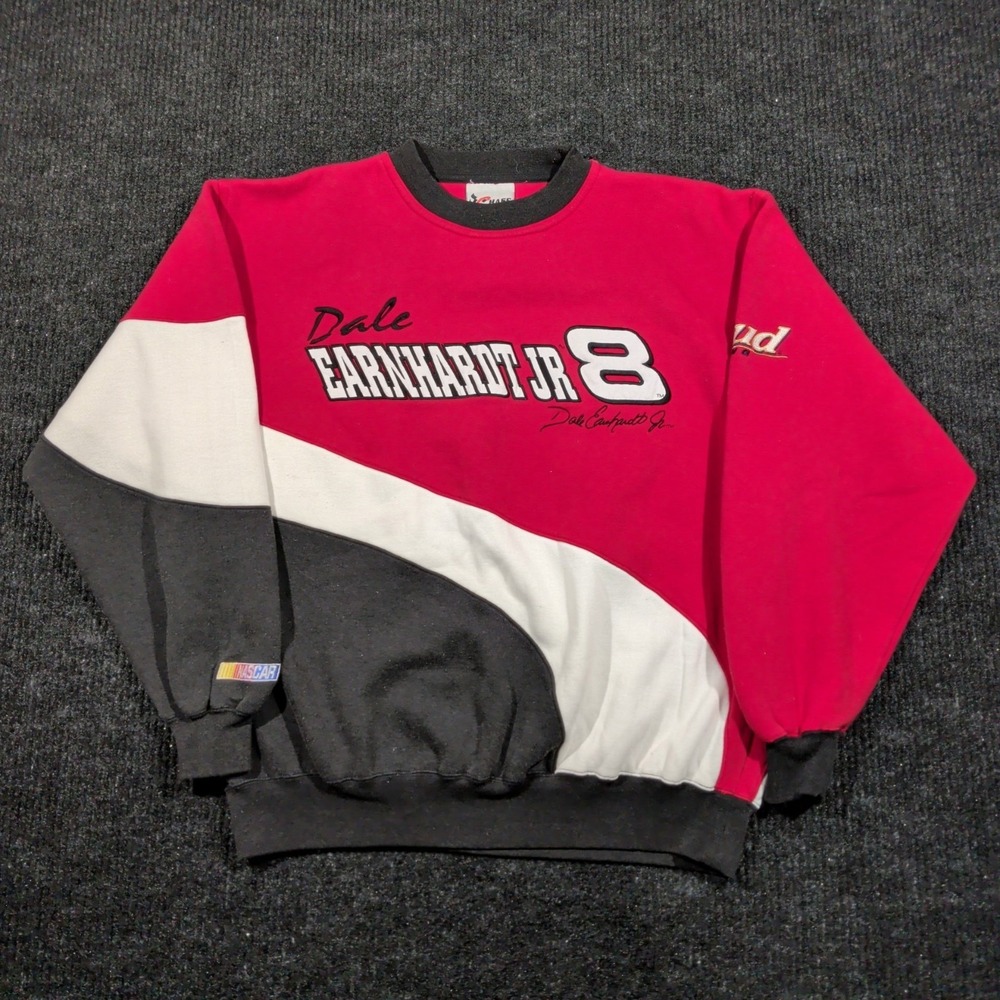 Vintage Dale Earnhardt Jr #8 NASCAR Sweatshirt Chase Authentics Bud Racing Men's